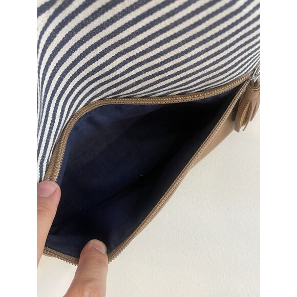 Y2K Mini Backpack Purse‎ Bag Nautical Stripes Tassle Beach Coastal Vacation - Picture 10 of 10